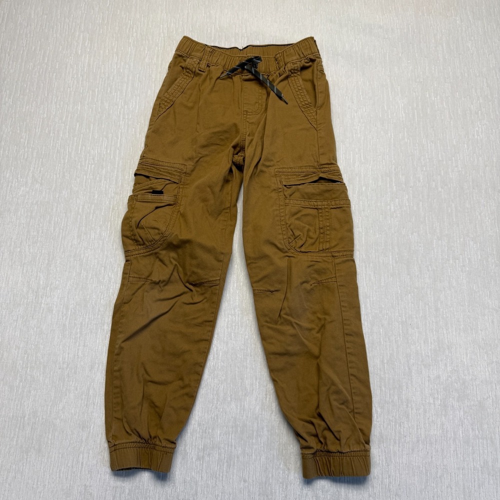 Wrangler Cargo Pants Free To Stretch Gamer Boys 10 Slim Brown Cotton Drawstring